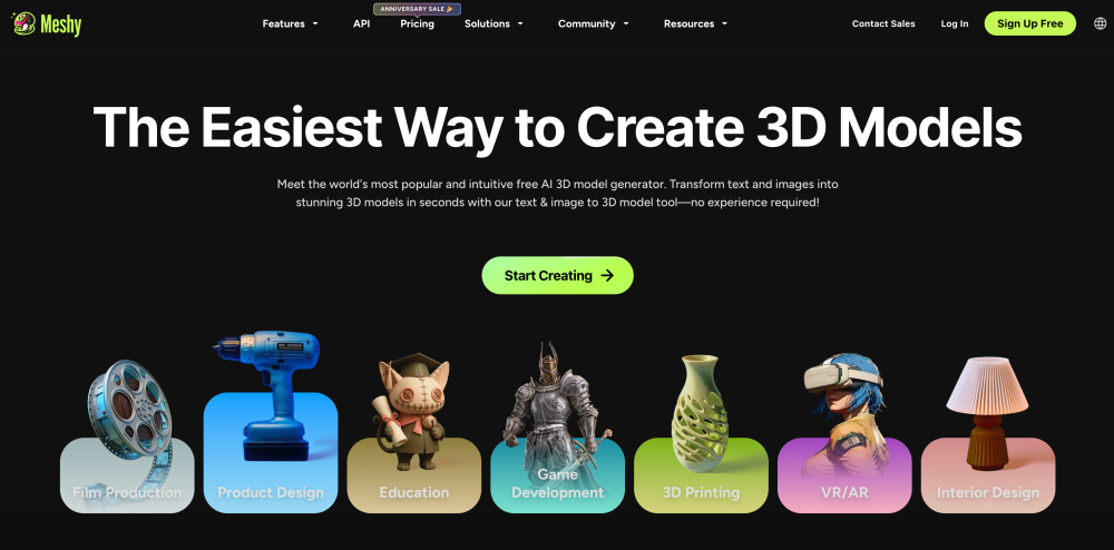 Meshy product preview